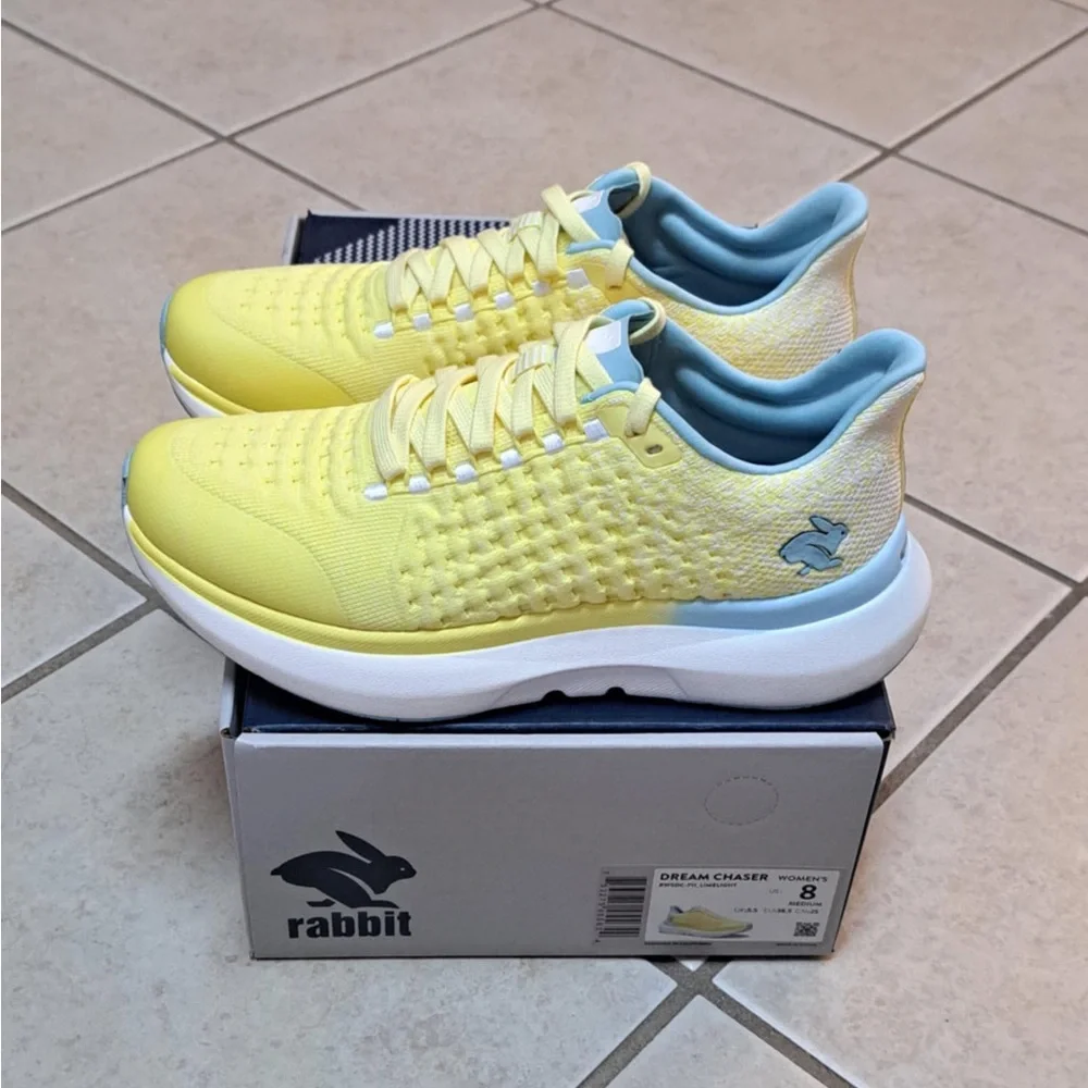 Rabbit "Dream Chaser" running shoes yellow and blue - Wmns sz 8 - Picture 3 of 11